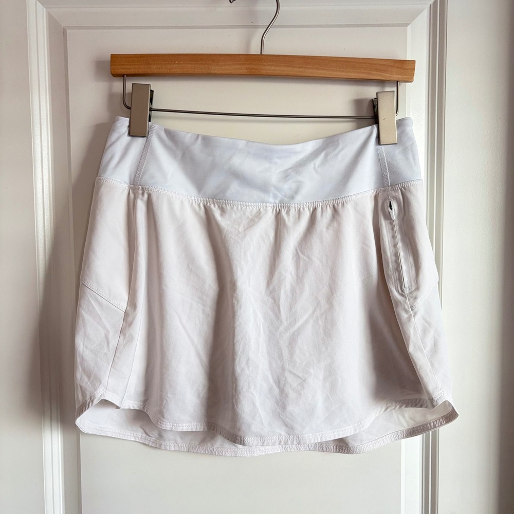 Outdoor Voices Women‎ White Grey Athletic Skort Tennis Running Skirt Size Medium